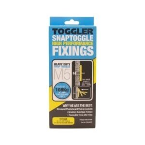 Toggler M5 Snaptoggle and 60mm Machine Screw 10 Pack